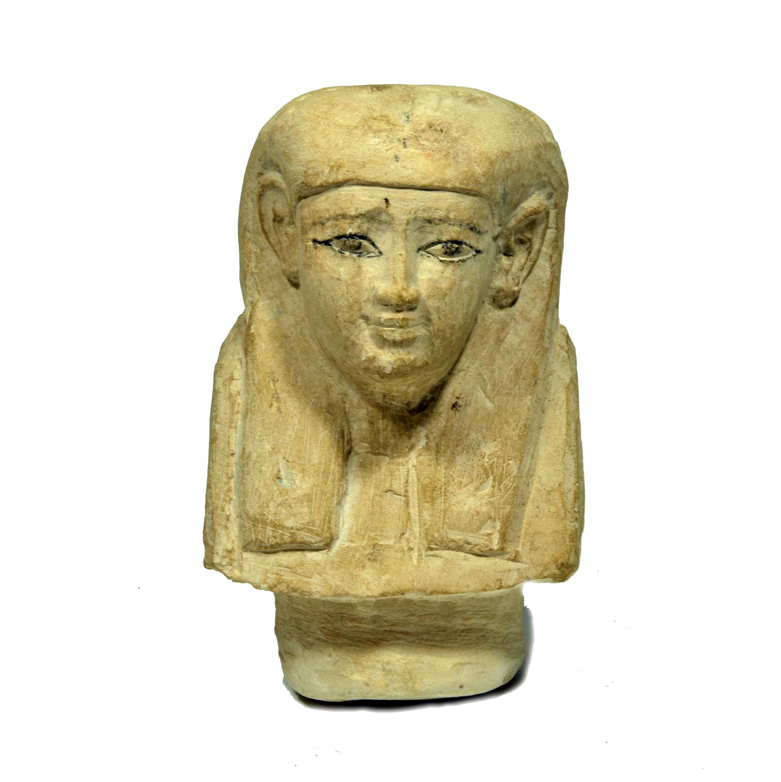 Egyptian Limestone Canopic Jar Lid of Imsety (1 of 5)