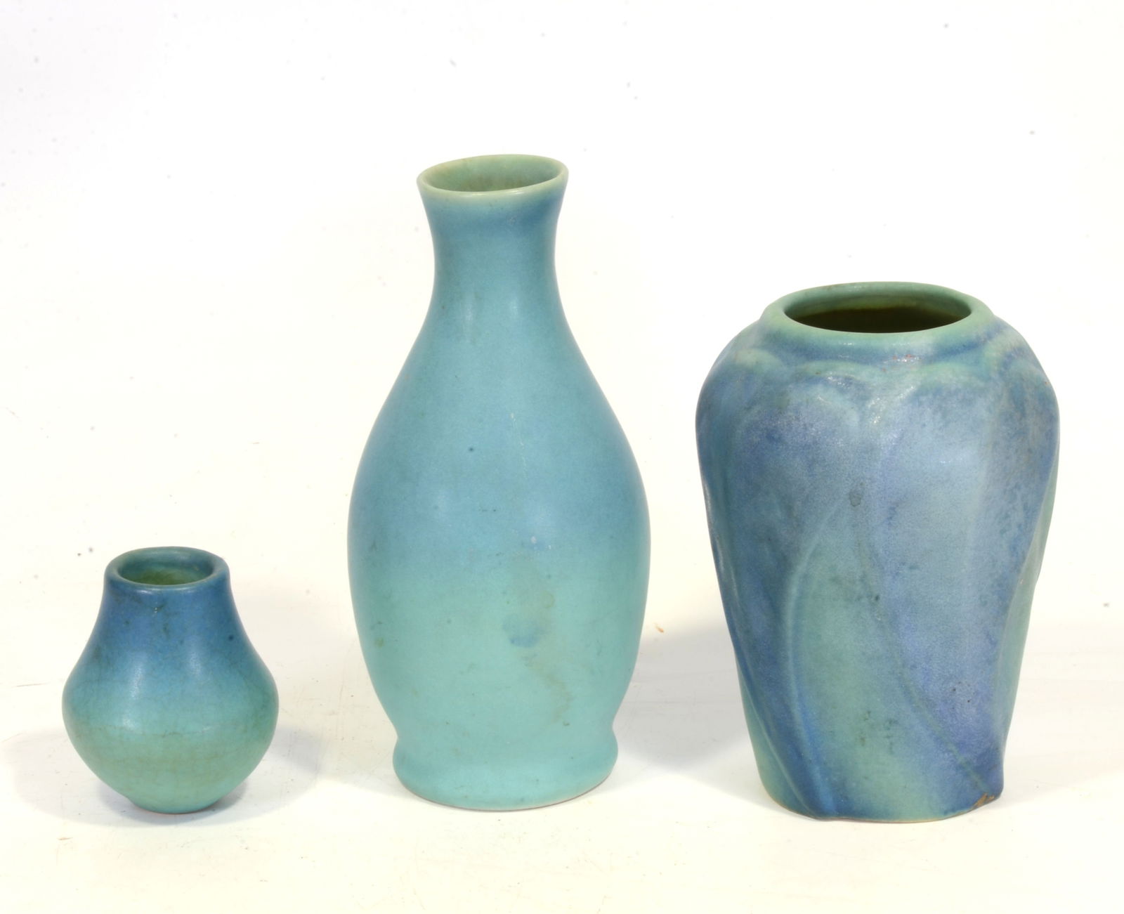Three antique Blue Van Briggle vases (1 of 5)