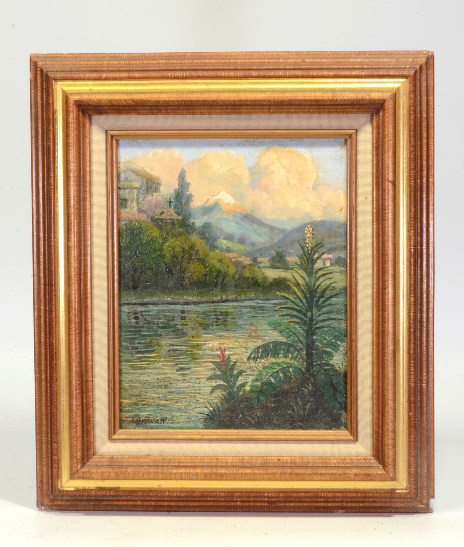 Vintage landscape painting by Sergio Bravo Hidalgo (1 of 4)