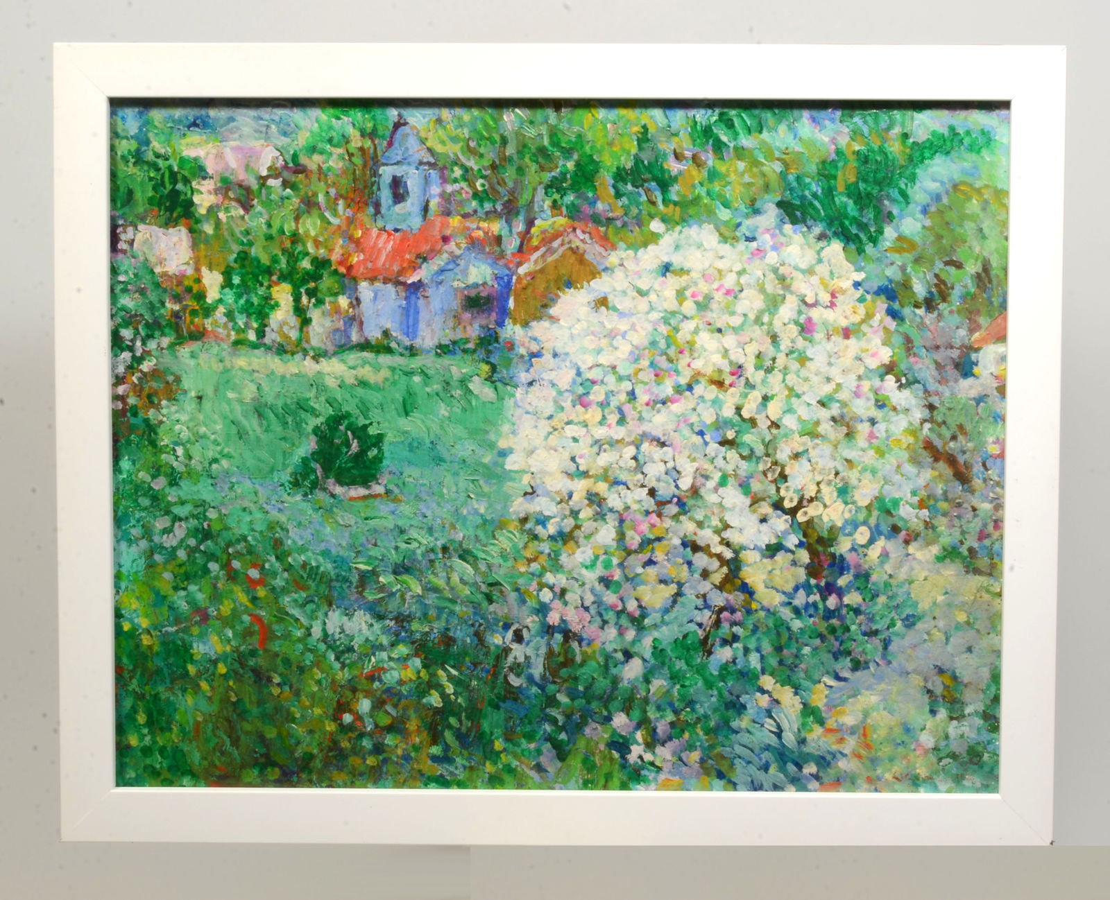 Dane Clark (American, b. 1934) landscape painting, "Kauai Church" (1 of 8)