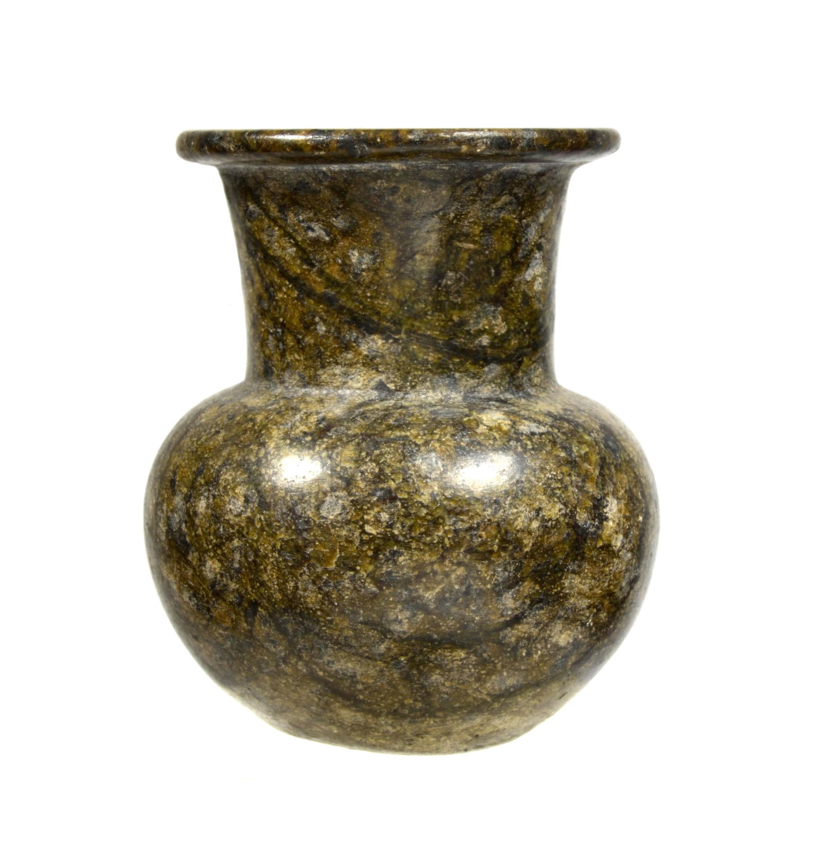 Egyptian Serpentine Stone High Neck Cosmetic Jar (1 of 8)