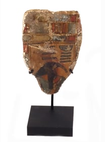 Colorful Egyptian Cartonnage Fragment