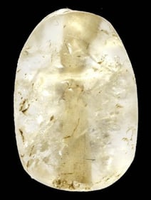 Egyptian White Quartz Stone Scarab