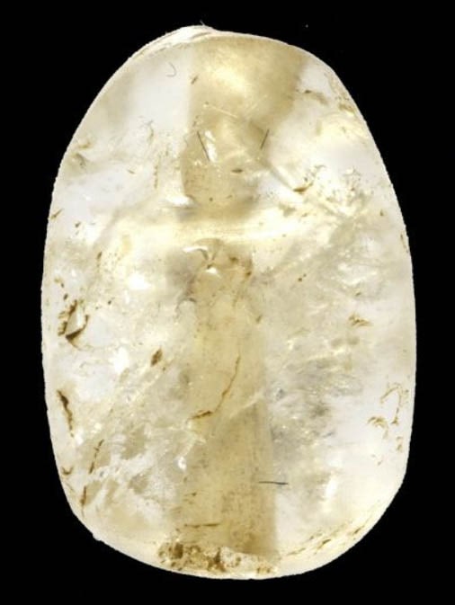 Egyptian White Quartz Stone Scarab (1 of 2)