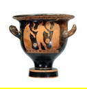Attic Red Figure Bell Krater with Nude Athlete