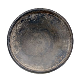 South Italian Black Glaze Plate