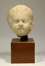 Roman Marble Head of a Youth