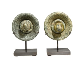 Maya Green Stone Ear Ornaments