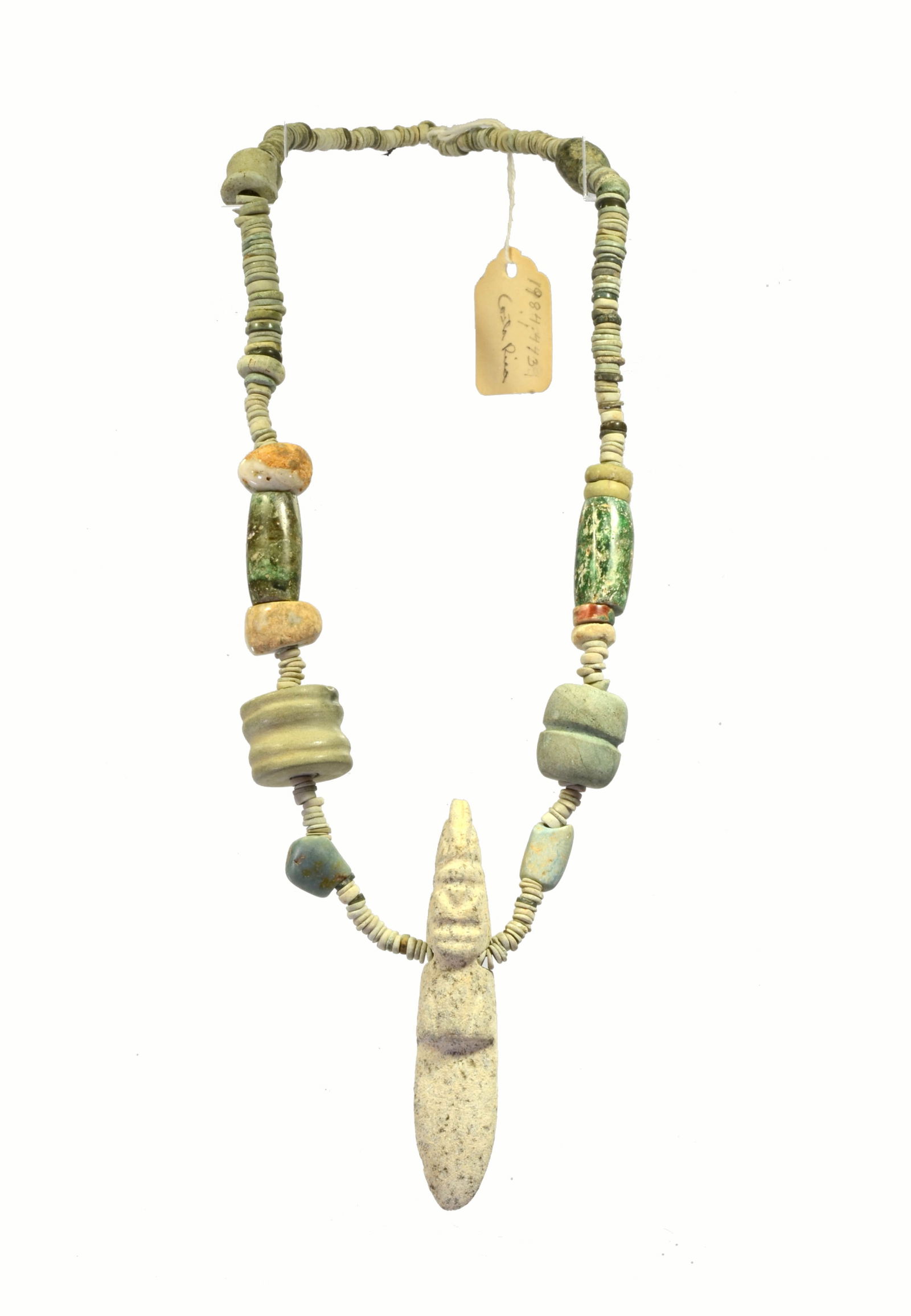 Deaccessioned Costa Rican Greenstone Pendant Necklace (1 of 6)