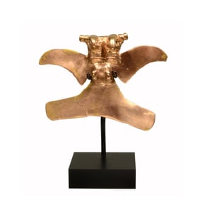 Veragas Gold Double Headed Bird Pendant
