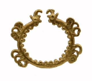 Cocle Gold Ornamental Nose Ornament