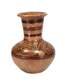 Pre Columbian Cocle Polychrome Pottery Fruitera