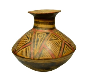 Good Size Narino Wax Resist Pottery Olla