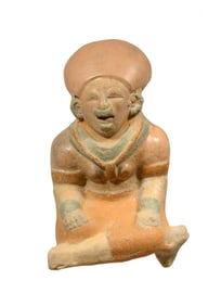 Pre Columbian Jamacoaque Pottery Votive Female Figure