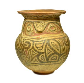 Marajoara Large Decorated Pottery Polychrome Olla (1 of 5)
