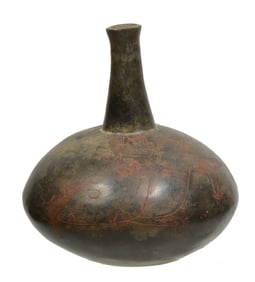 Chavin Blackware Pottery Bottle