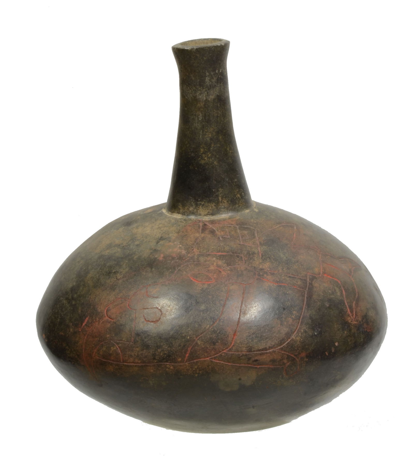 Chavin Blackware Pottery Bottle (1 of 5)