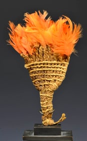 Chimu Woven Bird Feather Fan or Offering