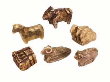 Inca Alabaster Stone Animal Offerings (6)