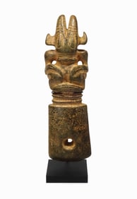Chinese Neolithic Style Stone Jade Carved Ritual Axe