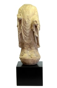 Chinese Northern Wei Style Marble Torso of Bodhisattva