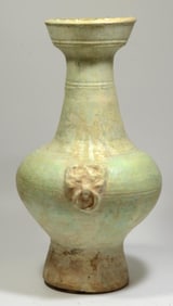 Chinese Han Green Glaze Pottery Vase Ex Christies