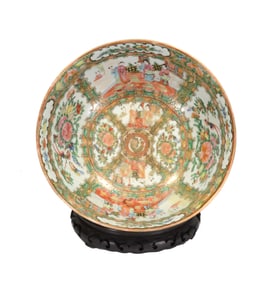 Chinese Canton Family Rose Porcelain Bowl