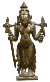Indian Bronze Standing Deity Vishni