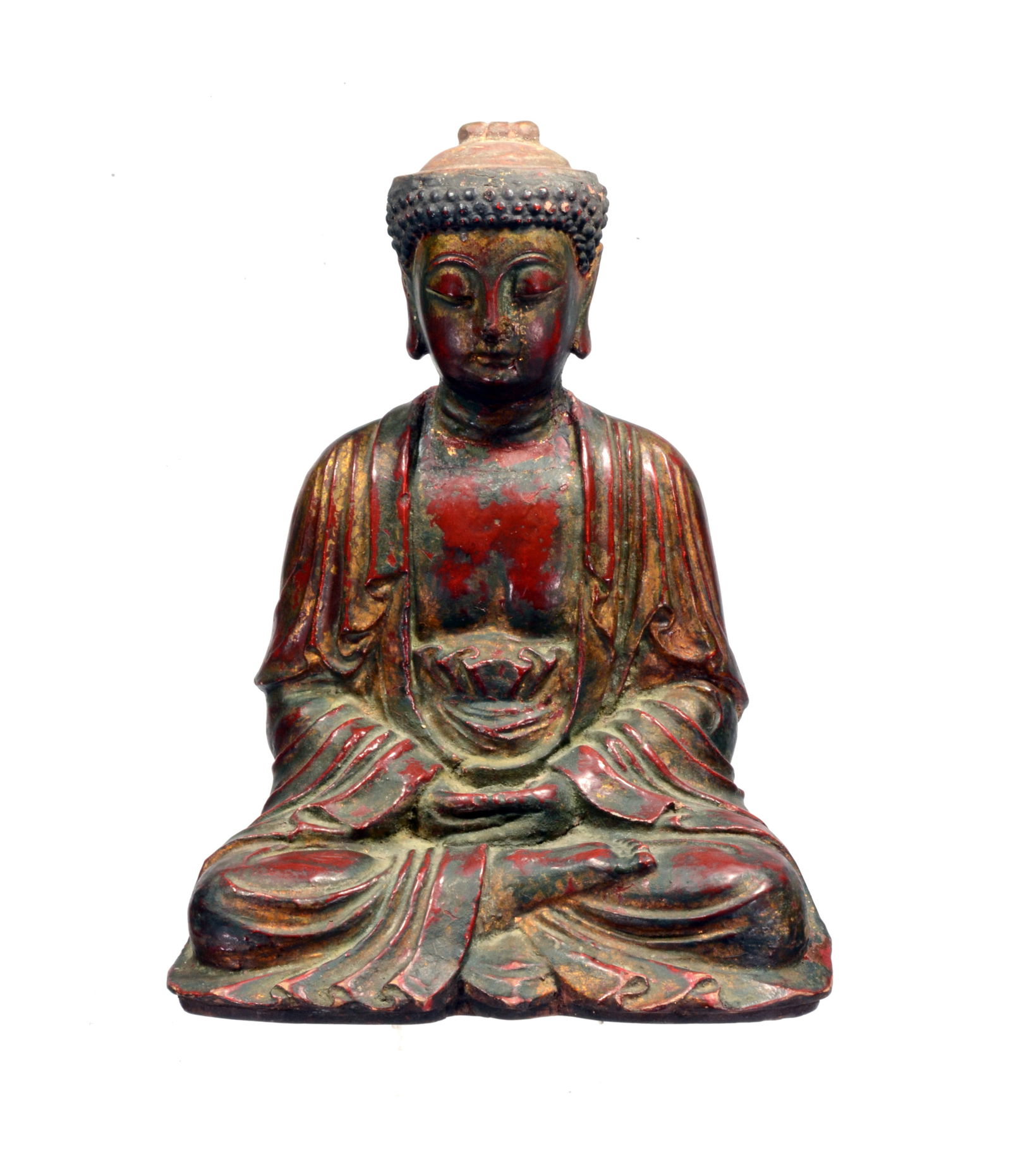 Vietnamese Wood Lacquered Seated Buddha (1 of 6)