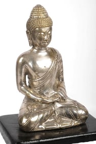 Thai Silver Seated Buddha