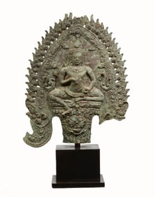Khmer Bronze Cast Finial