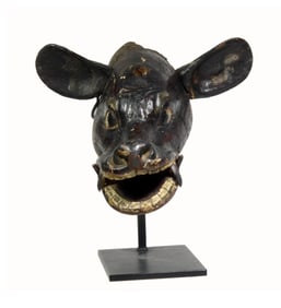 India or Shri Lanka Wood Animal Head Protome