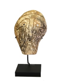 Native American Mound Builder Style Shell Mask Gorget