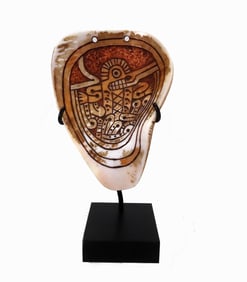 Native American Shell Mask Gorget