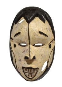 Ibo White Painted Maiden Mask From Nigeria