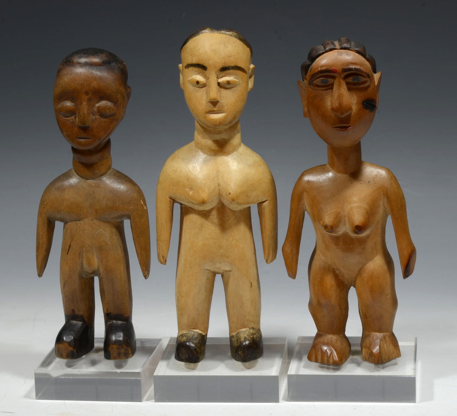 Africa Wood Ewe Doll Trio (1 of 3)
