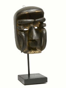 African Wood Carved Bete Mask
