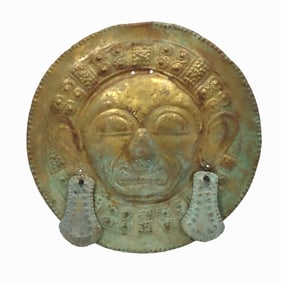 Tumaco La Tolita Style Copper Mask