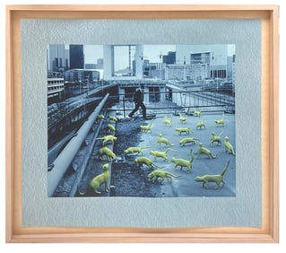 Sandy Skoglund 'Cats In Paris' Signed Photo Lithograph