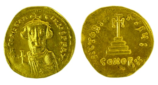 Byzantine Gold AU Solidus Constans II