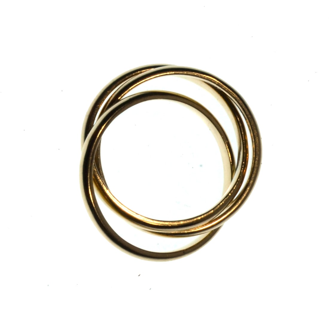 Vintage 14K gold Trinity ring, size 8 (1 of 4)