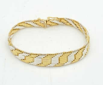 Sterling sliver vermeil gold Milor tennis bracelet