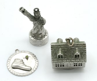 3 vintage sterling silver charms