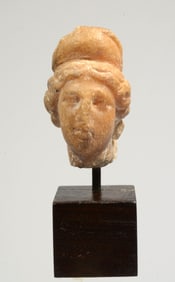 Roman Small Marble Head of a Goddess