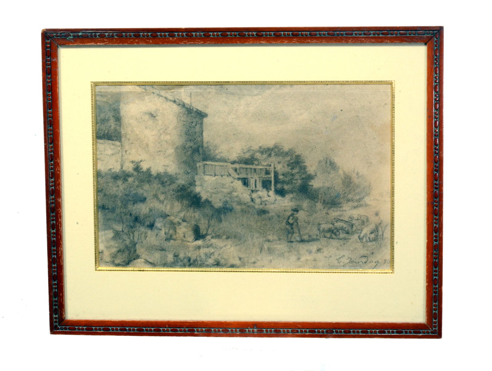 19th cent French School signed Drawing (1 of 3)
