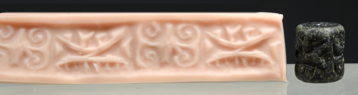 Early Dynastic Steatite Stone Cylinder Seal