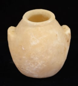 Ancient Near Eastern Limestone Cosmetic Jar