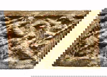 Etruscan Terracotta Cinerary Urn Base Ex Sothebys NY Ex Museum