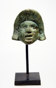 Ancient Roman Bronze Theater Mask Applique