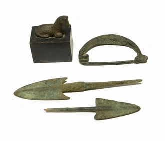 Ancient Roman Bronze Arrows Brooch and Ram (4)